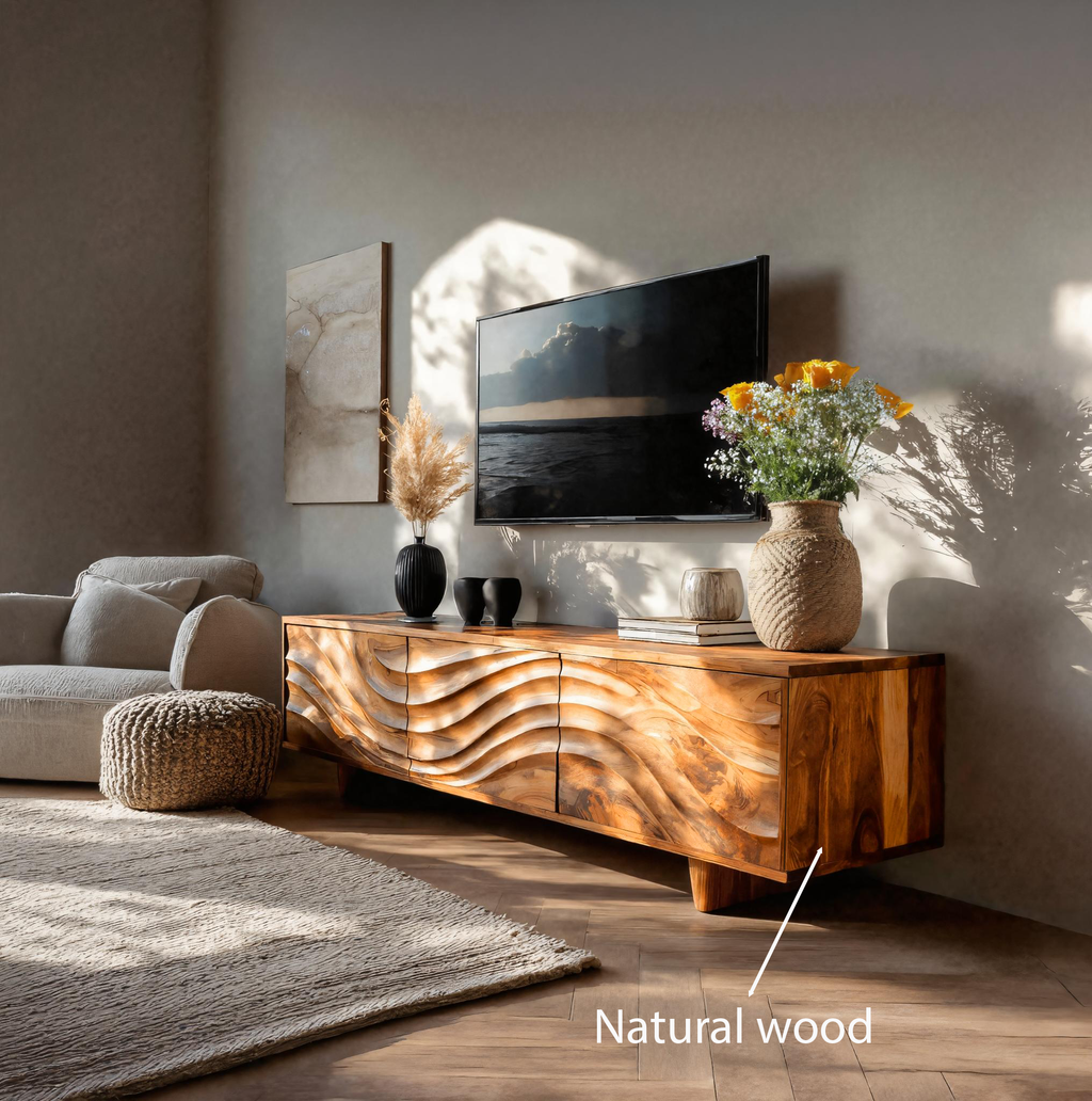 Contemporary TV Cabinet With Storage Drawers For Living