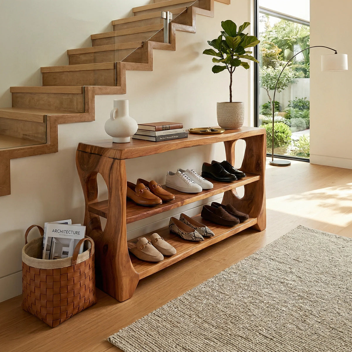 Modern Shoe Storage Rack For Apartment Entryway Hallway Corner