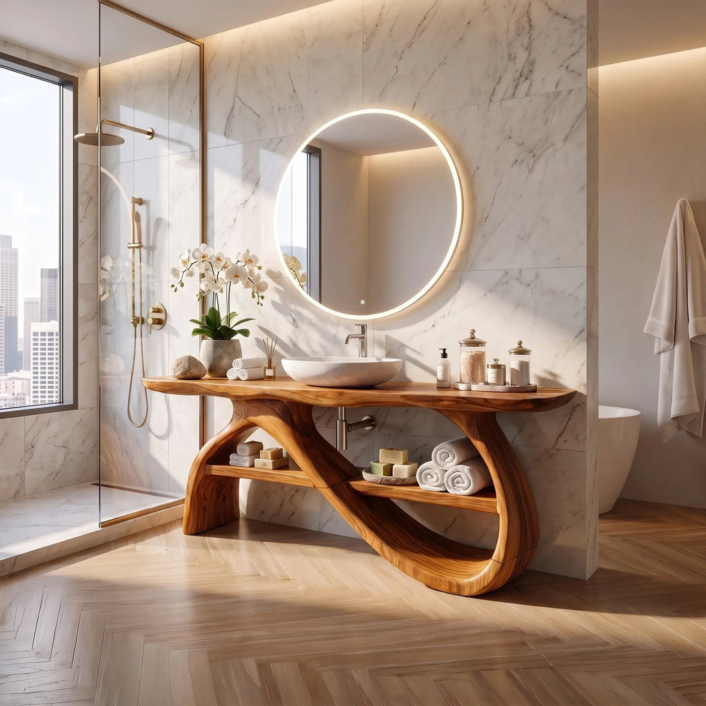 Sophisticated Bathroom Vanity Bathroom Vanity With Sink Modern Bathroom Vanity Wide Open Shelf For Master Bathroom