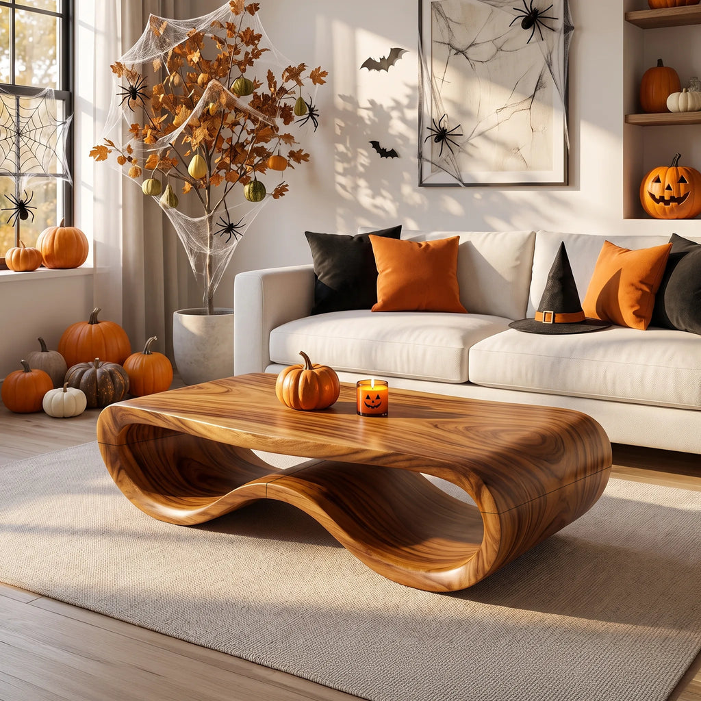 Organic Halloween Freeform Table For Rustic Living Space