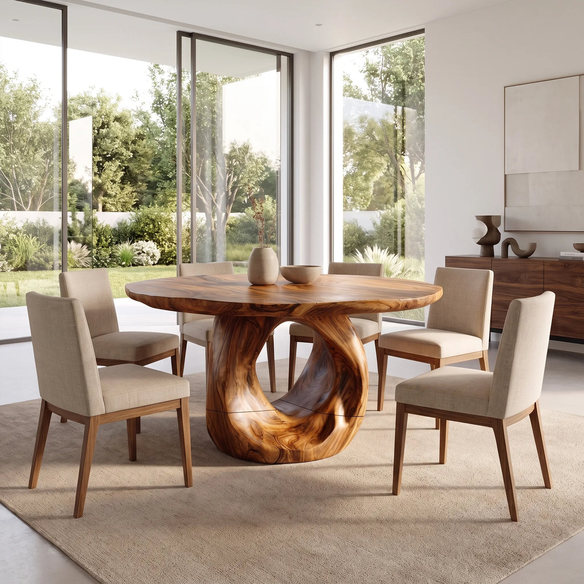 Warm Round Dining Table Modern Dining Room Table For Dining Room