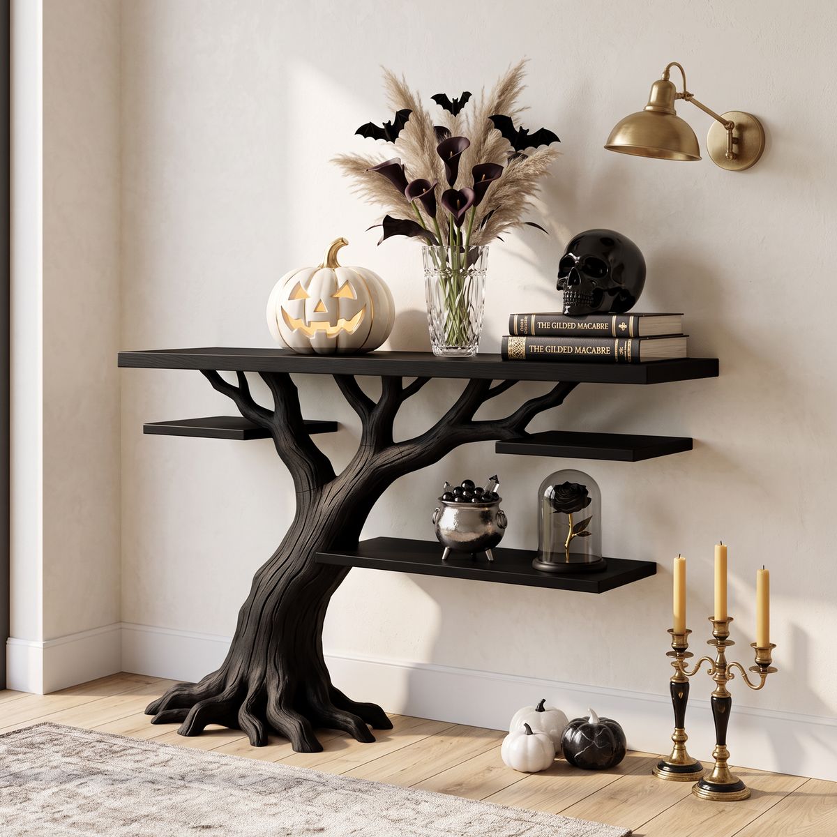 Organic Spreading Branch Console For Gothic Halloween Interior
