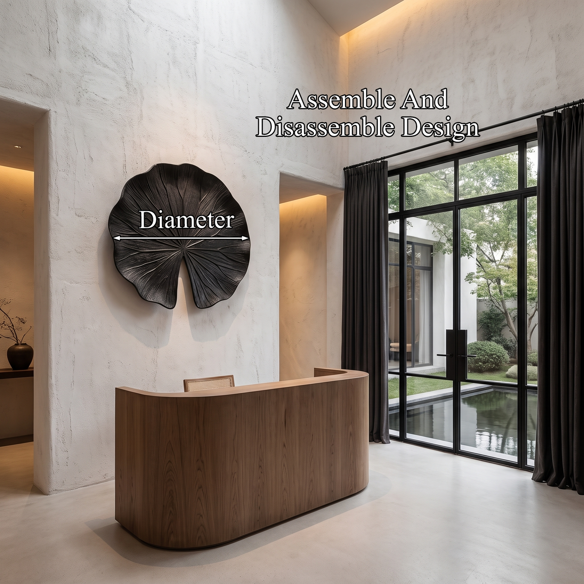 Modern Wood Wall Sculpture With Abstract Floral Design For Living Room