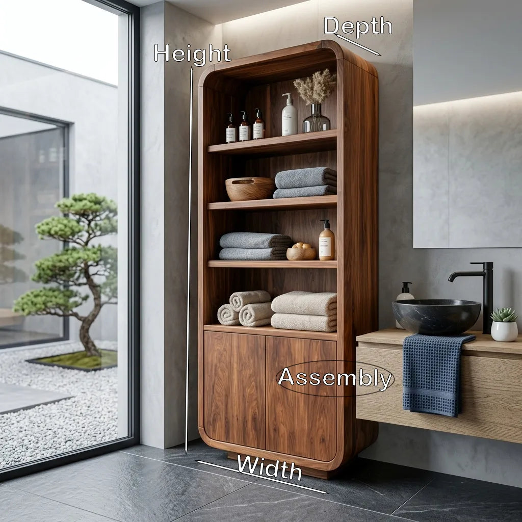 Modern Tall Bathroom Cabinet With Storage Doors For Bathroom