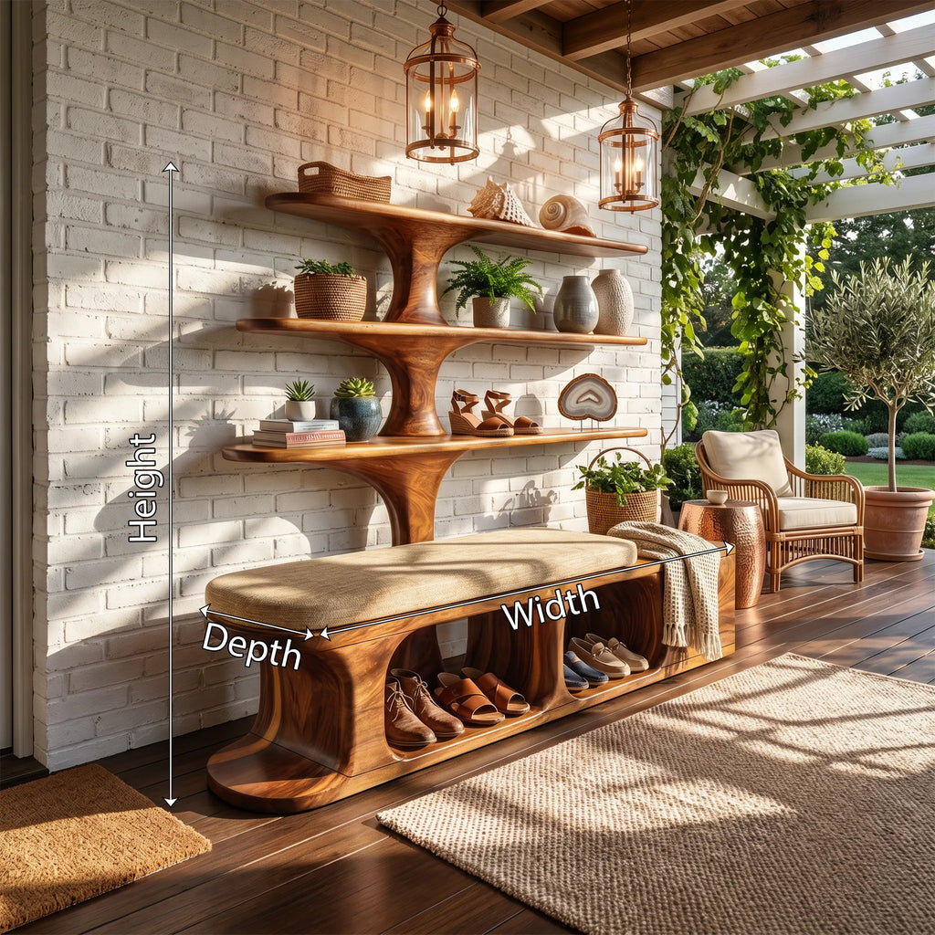 Modern Shoe Rack Bench For Entryway Lounge Living Corner