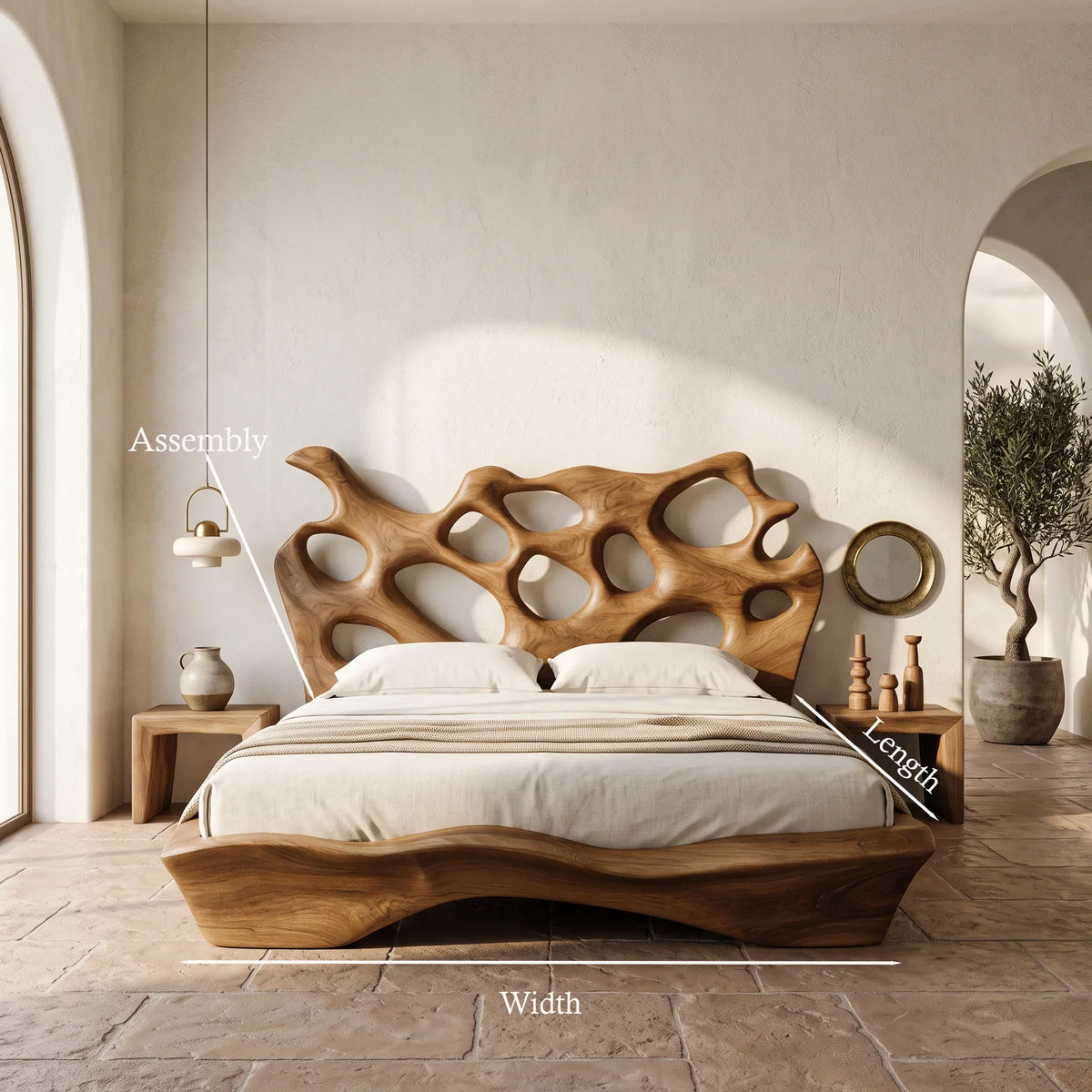 Contemporary Bed Frame Statement Furniture For Luxury Bedroom