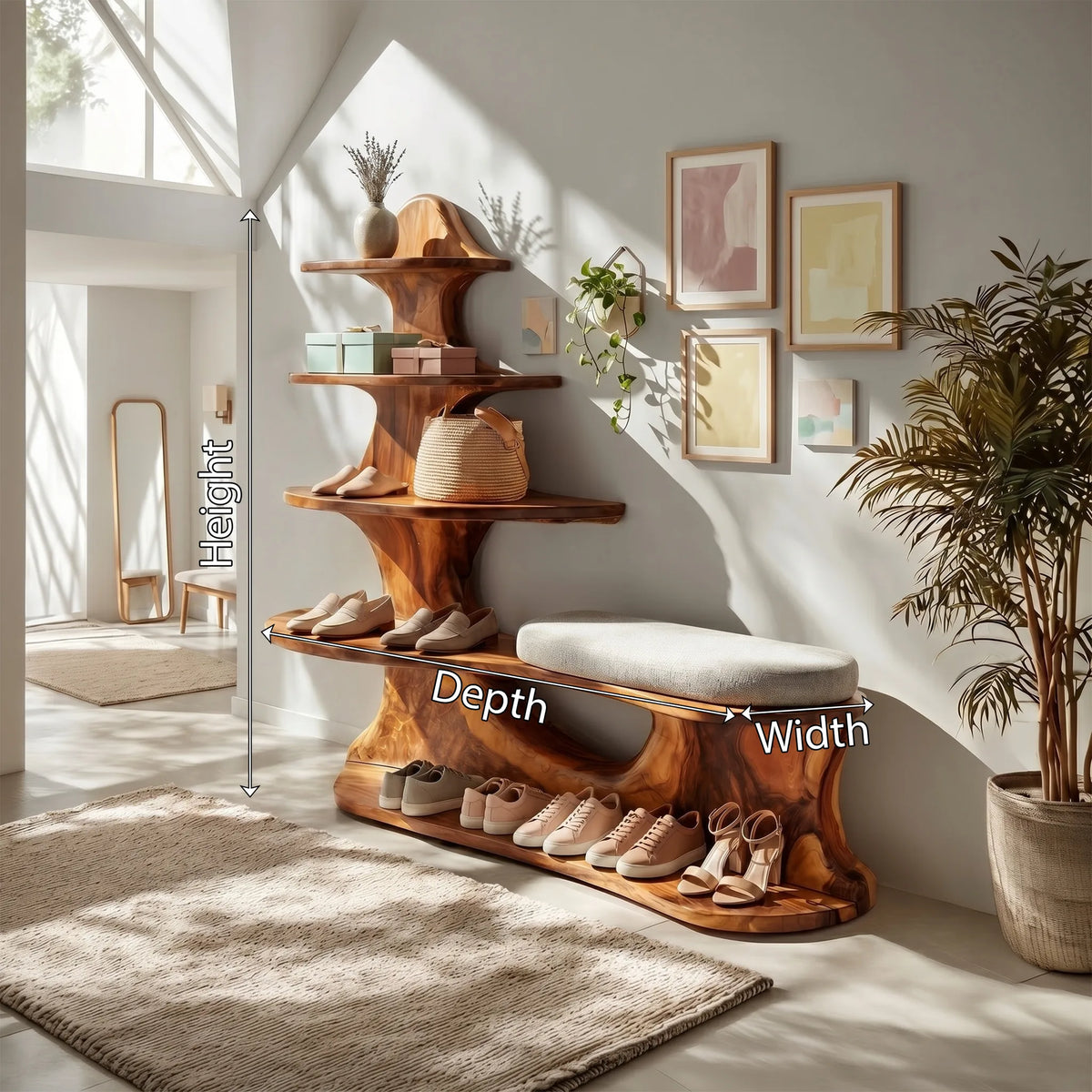 Industrial Shoe Organizer Rack For Urban Loft Entryway Corner