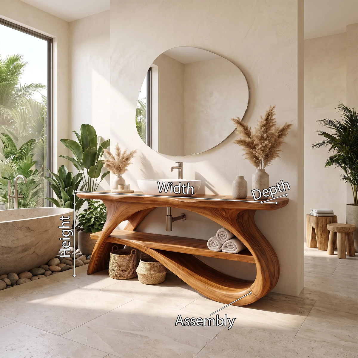 Minimal Bathroom Vanity Bathroom Vanity With Sink Modern Bathroom Vanity Long Open Shelf For Contemporary Bathroom