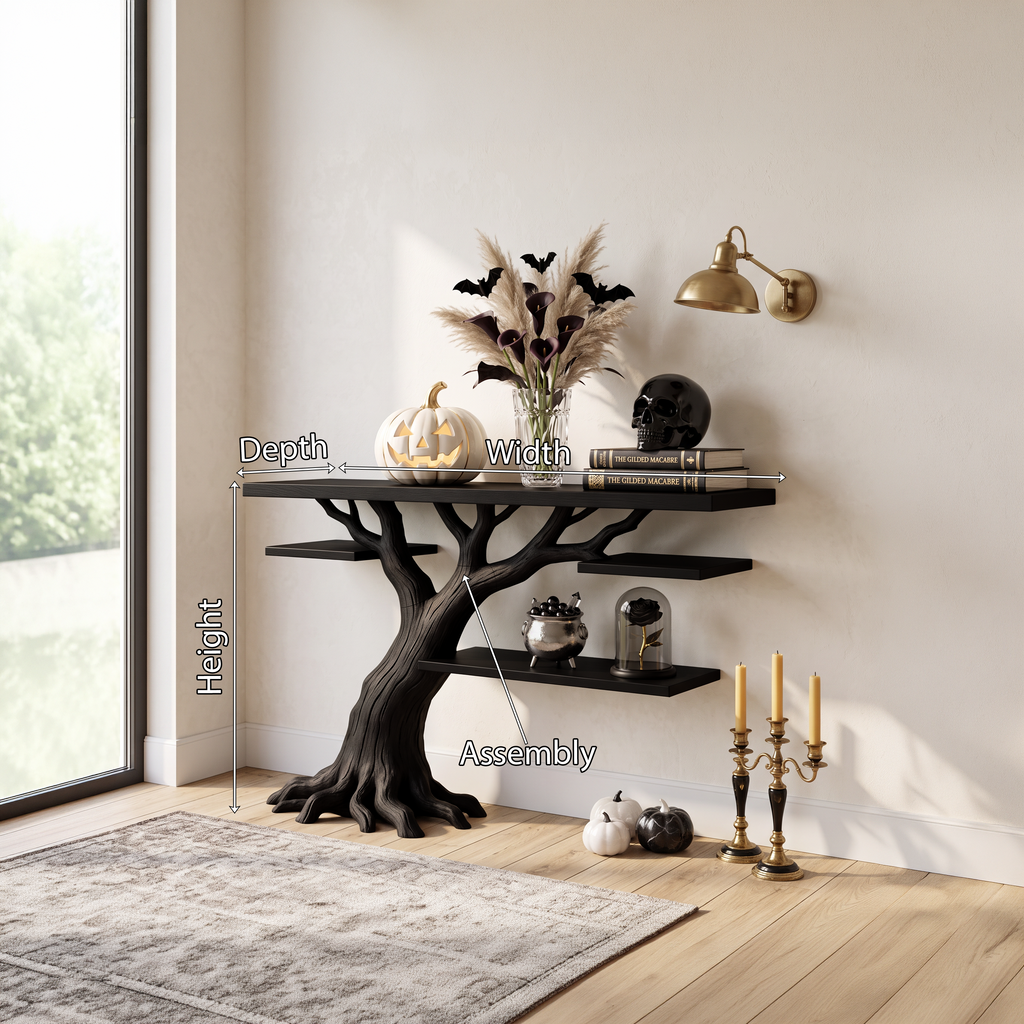 Organic Spreading Branch Console For Gothic Halloween Interior