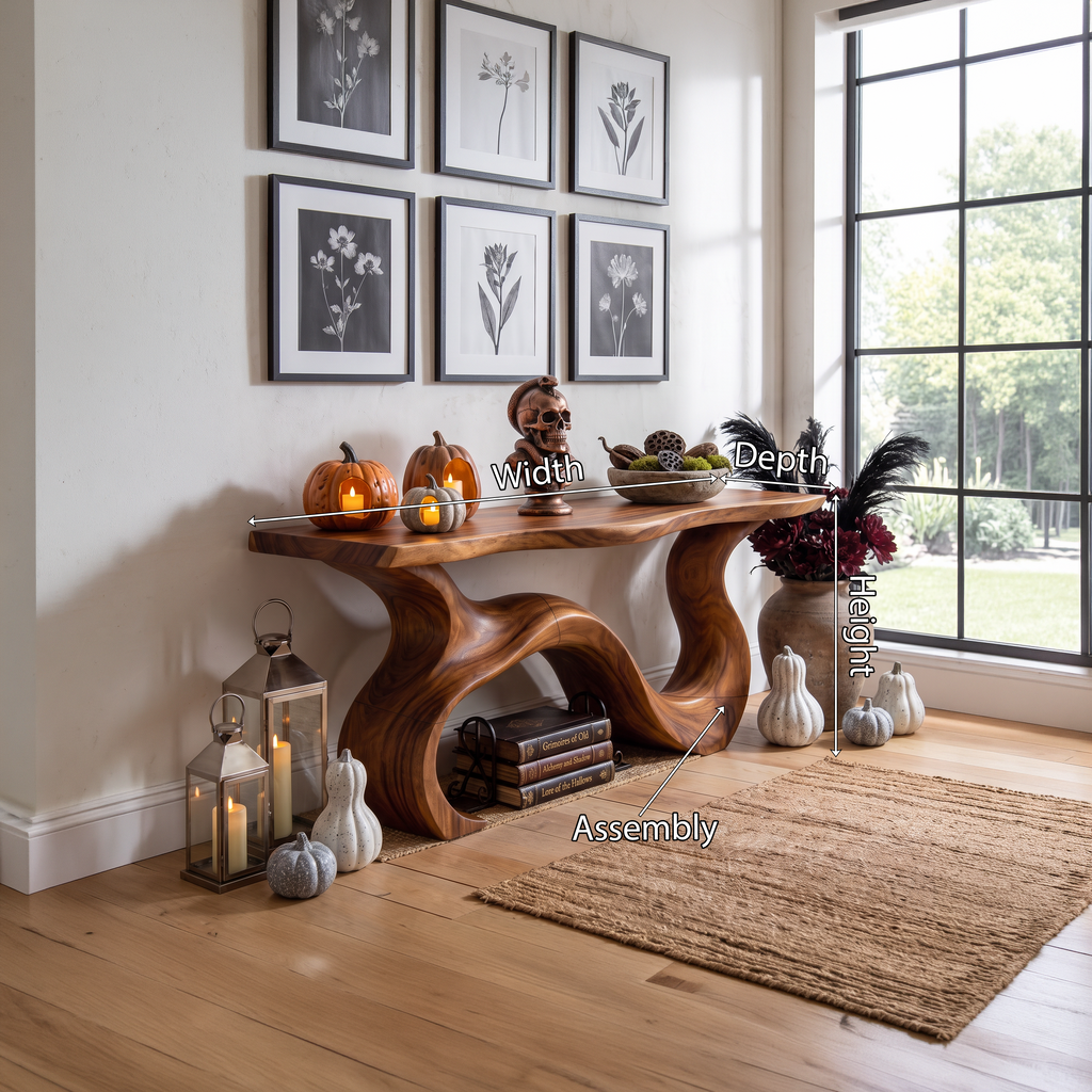 Organic Root Form Display Table For Halloween Decor