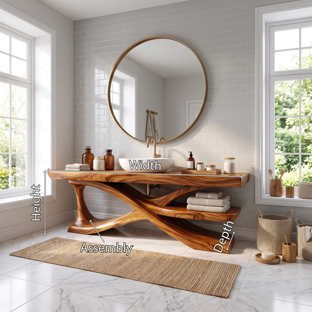 Minimal Modern Bathroom Vanity Bathroom Vanity With Sink Wooden Bathroom Vanity Extended Open Shelf For Contemporary Bat