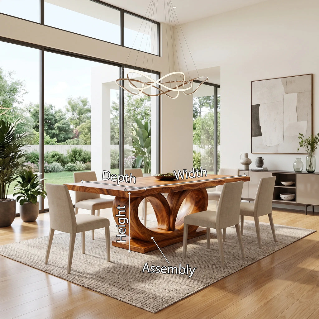 Organic Modern Dining Table Dining Room Table Rectangle Dining Table Curved Base For Dining Room