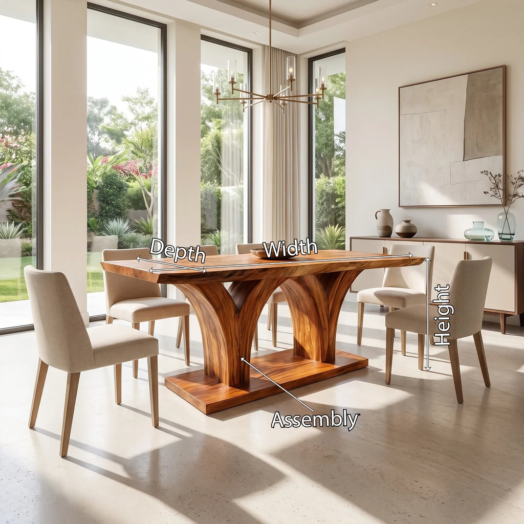 Warm Dining Table Rectangle Dining Room Table Curved Pedestal Base For Dining Room