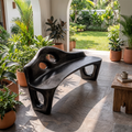 Sculptural Bench Handcrafted Freeform Design For Home