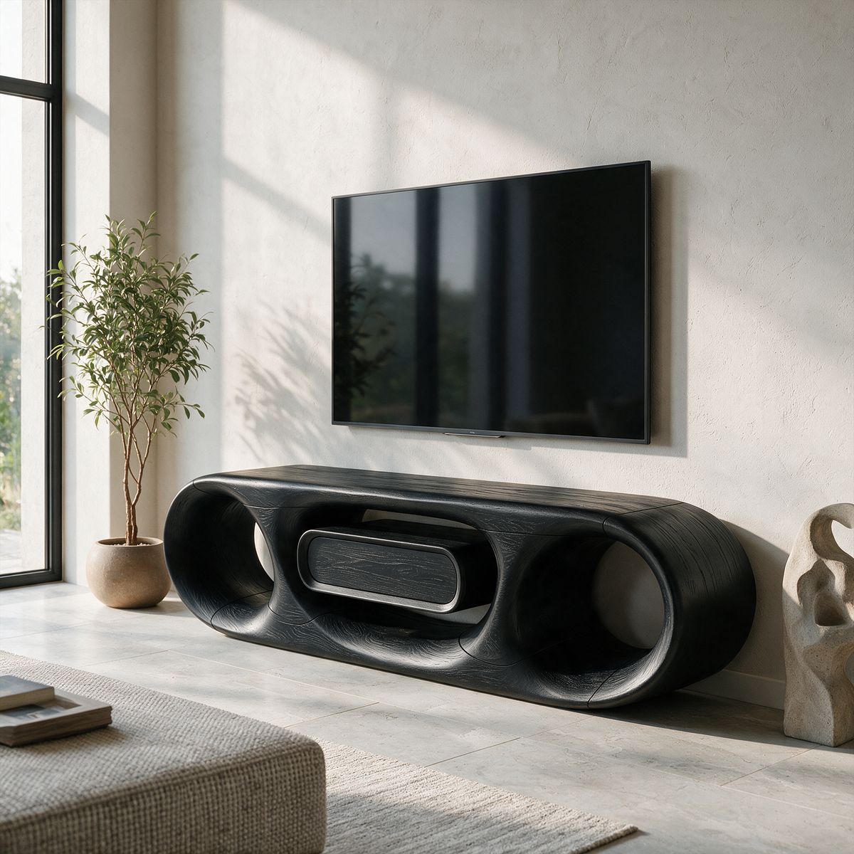 Mid Century Statement TV Console For Living Room And Media Room