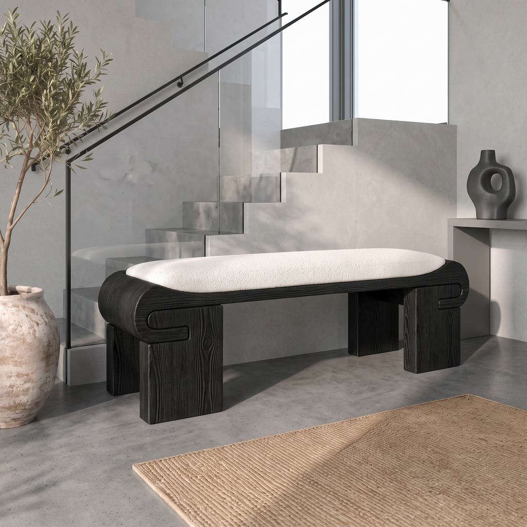 Modern Bench With Low Profile Design For Dressing Room