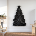 Contemporary Wooden Christmas Decor With Curved Openwork Design For Living Room