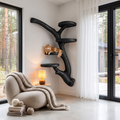 Modern Wall Mounted Cat Tree With Branch Inspired Platforms For Indoor Cats