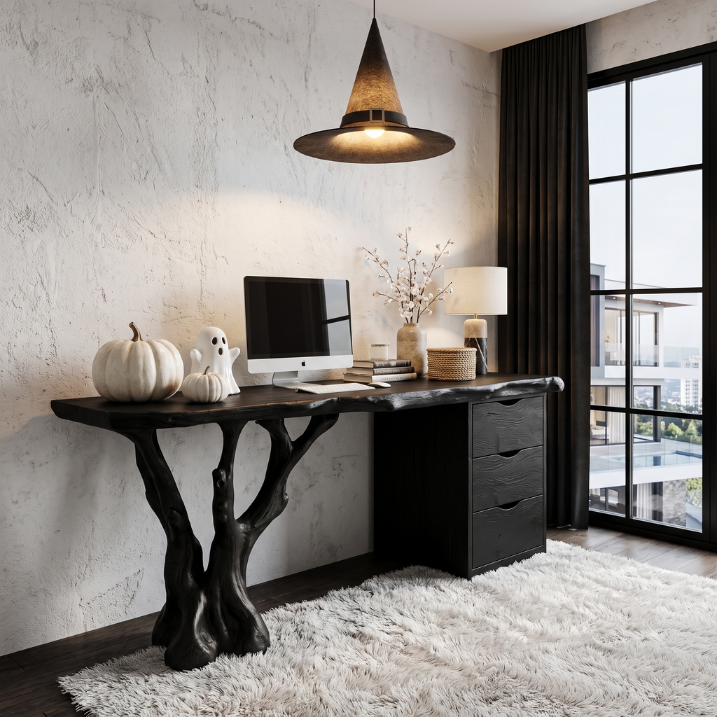 Mid Century Halloween Desk Branch Design For Study Room And Workspace