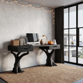 Contemporary Halloween Storage Desk With Pumpkin Display Shelves For Home Office