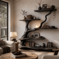 Organic Tree Bookshelf With Flowing Branch Design For Living Room