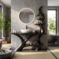 Calm Bathroom Vanity Bathroom Vanity With Sink Modern Bathroom Vanity Extended Side Shelves For Primary Bathroom