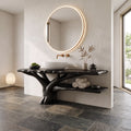 Sculptural Bathroom Vanity Bathroom Vanity With Sink Modern Bathroom Vanity Open Basket Storage For Primary Bathroom