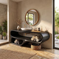 Flowing Floating Bathroom Vanity Bathroom Vanity With Sink Modern Bathroom Vanity Tiered Open Shelves For Primary Bathro