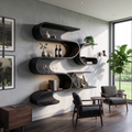 Organic Modern Wall Mounted Shelves For Bathroom