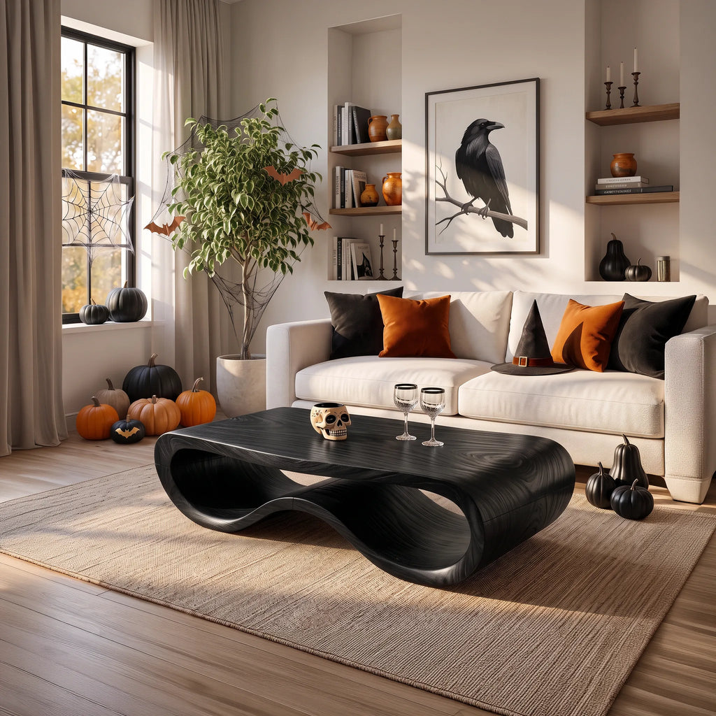 Organic Halloween Freeform Table For Rustic Living Space