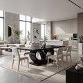 Organic Modern Dining Table Dining Room Table Rectangle Dining Table Curved Base For Dining Room