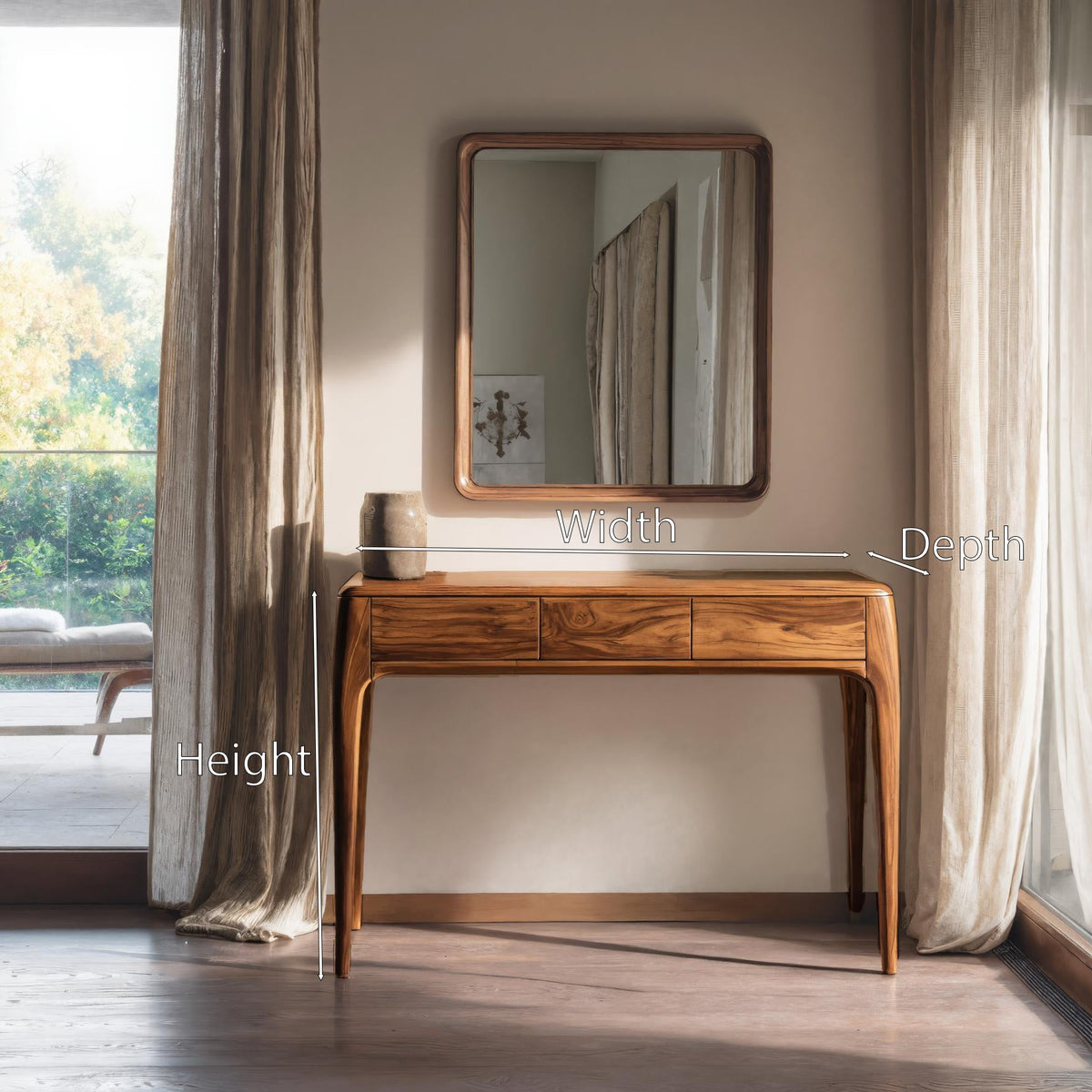 Minimalist Vanity Table With Drawers For Bedroom