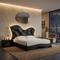 Modern Bed Frame Relief Carved Headboard For Luxury Master Bedroom