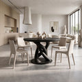 Airy Round Dining Table Dining Room Table Intertwined Base For Kitchen Dining Area