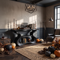 Organic Sculptural Form Console Table For Halloween Home Decor