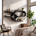 Modern Organic Floating Display Shelves For Bedroom