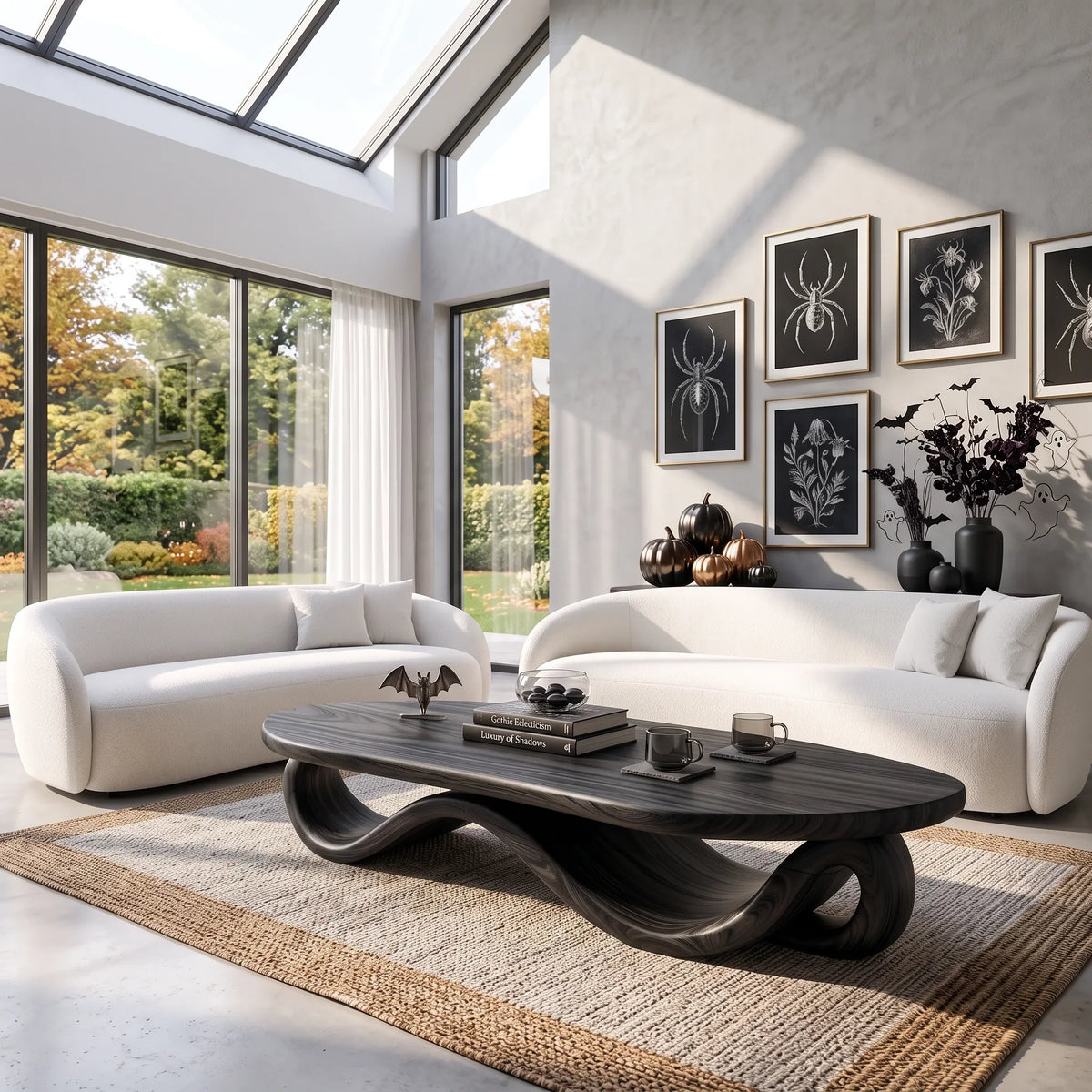 Organic Halloween Wave Base Table For Autumn Home