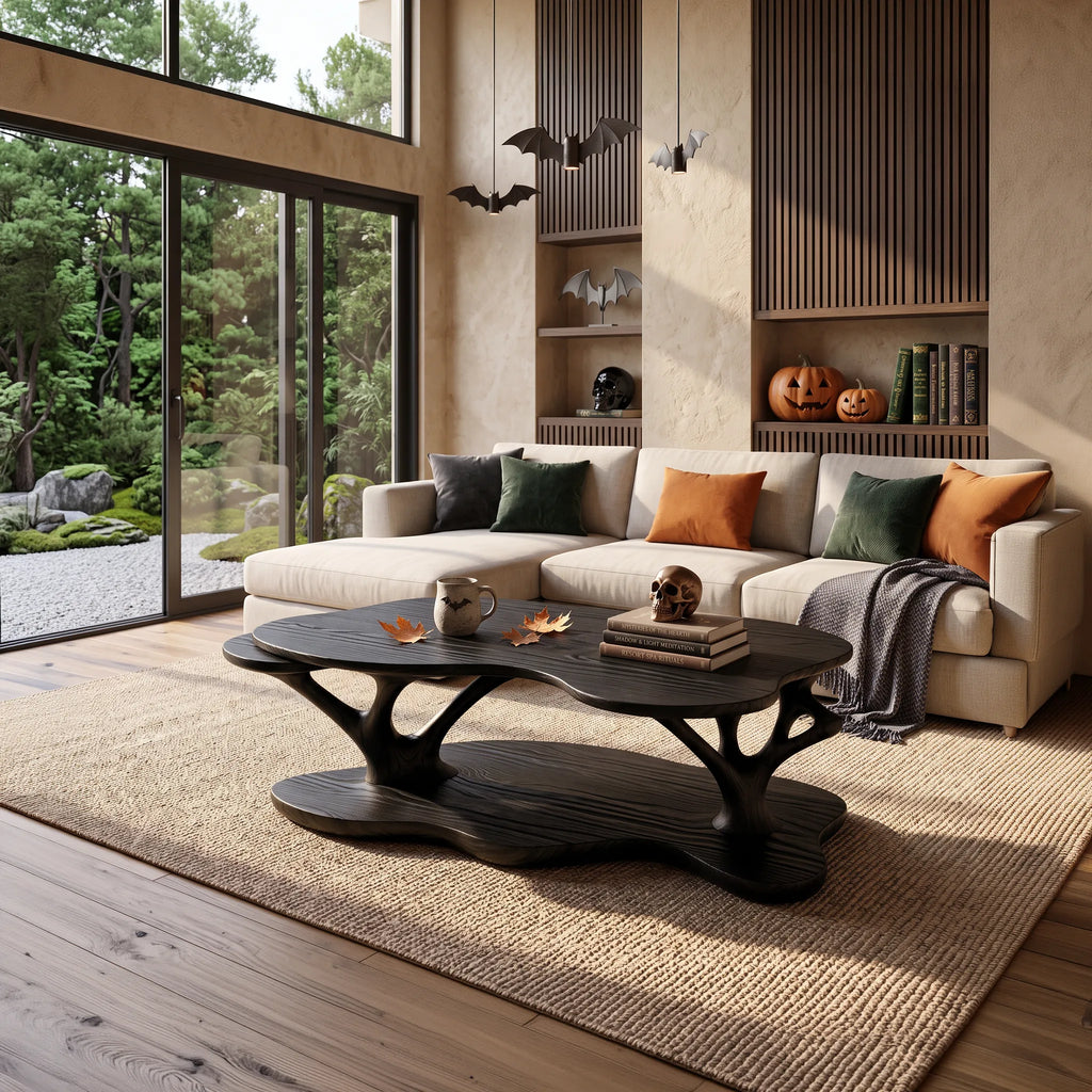 Organic Halloween Branch Base Table For Rustic Interior