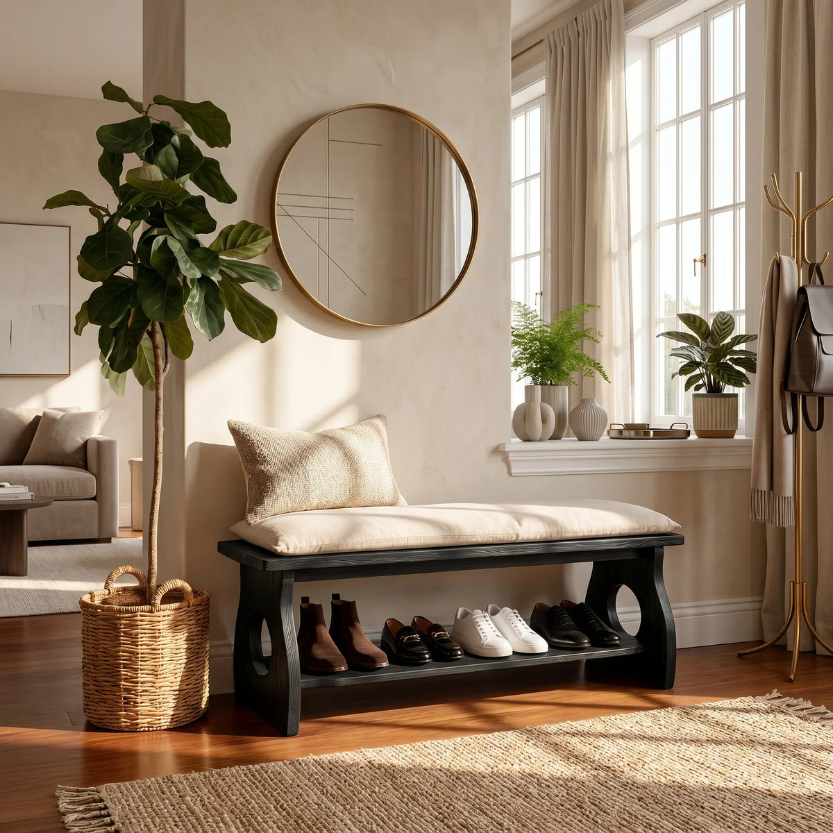 Industrial Shoe Storage Cabinet For Urban Loft Hallway Placement