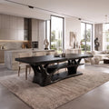 Refined Dining Table Rectangle Dining Room Table Open Shelf Base For Dining Room