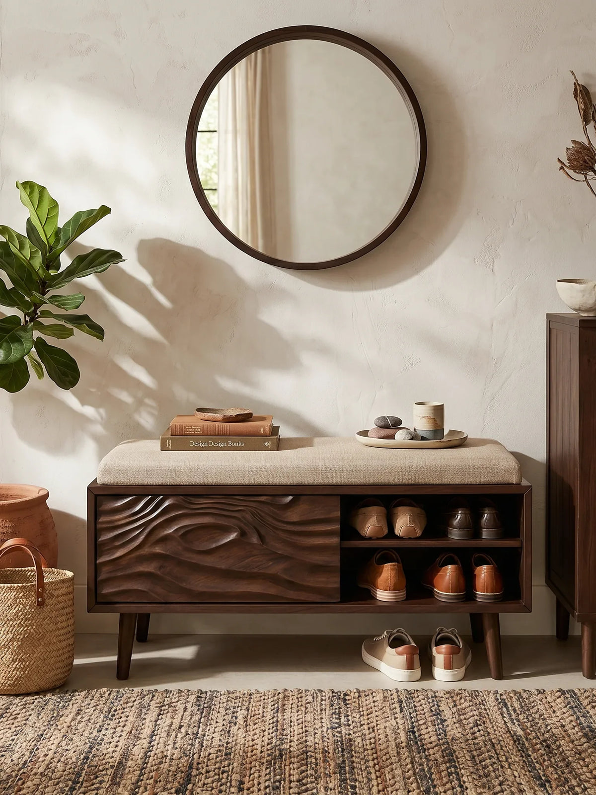 Modern Shoe Organizer Cabinet For Apartment Entryway Storage Corner