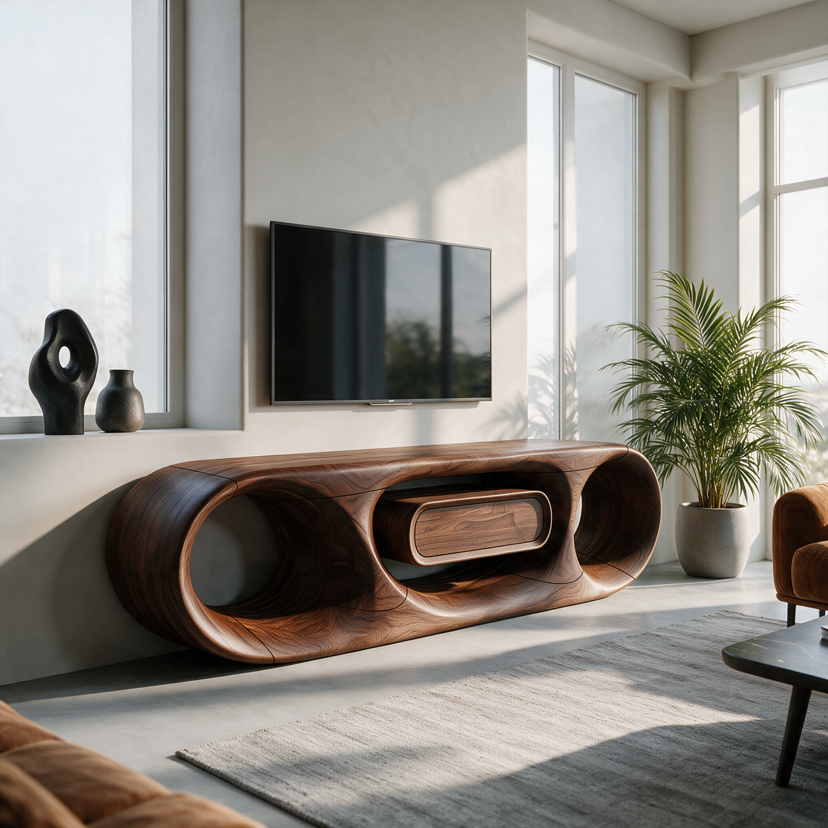 Mid Century Statement TV Console For Living Room And Media Room