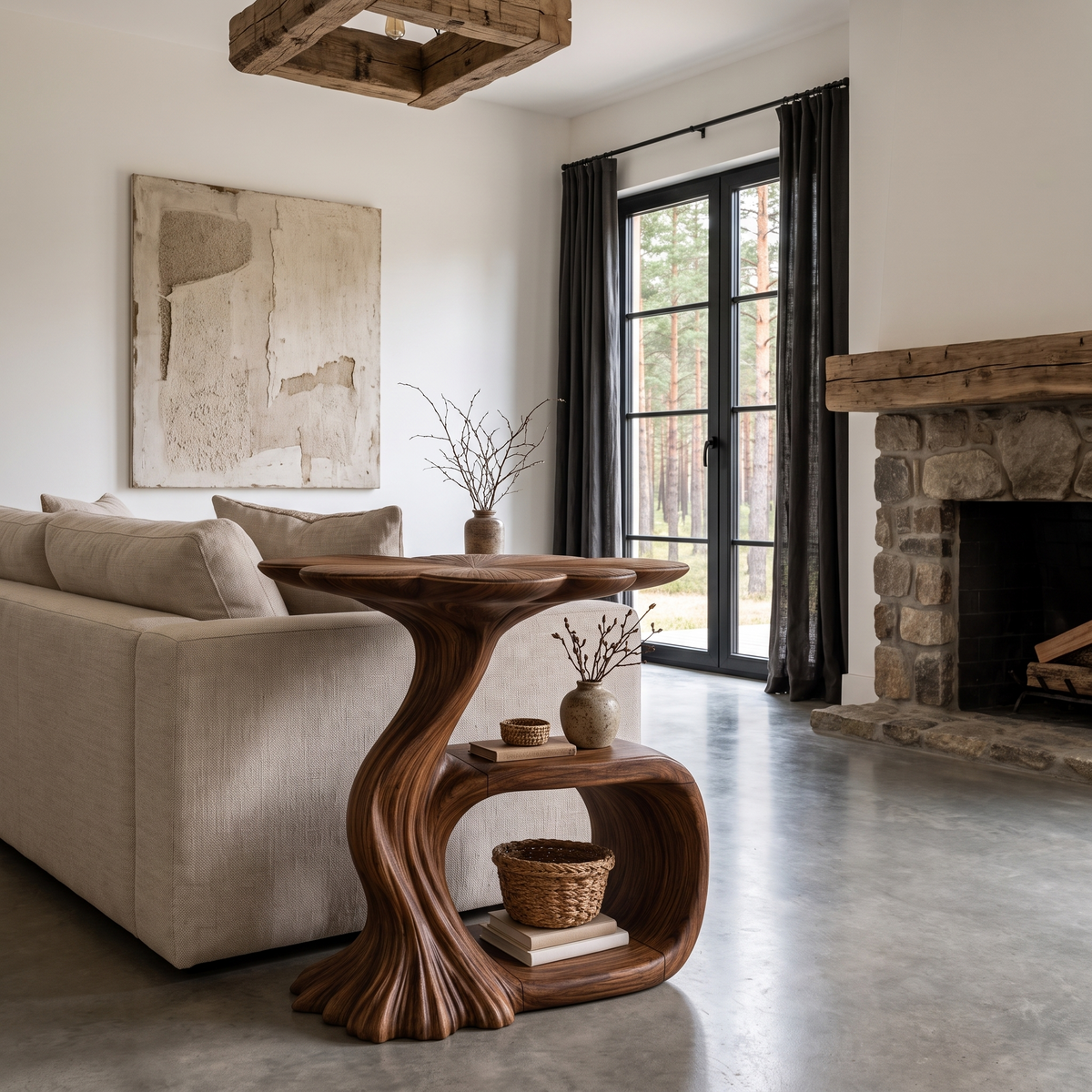 Modern Beside Table Inspired Base For Living Room