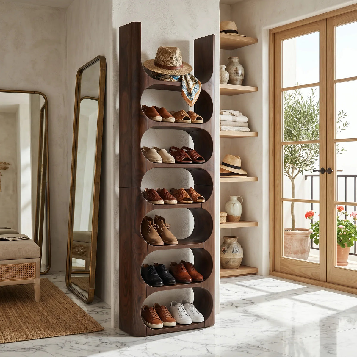 Modern Vertical Shoe Rack For Apartment Entryway Storage Corner