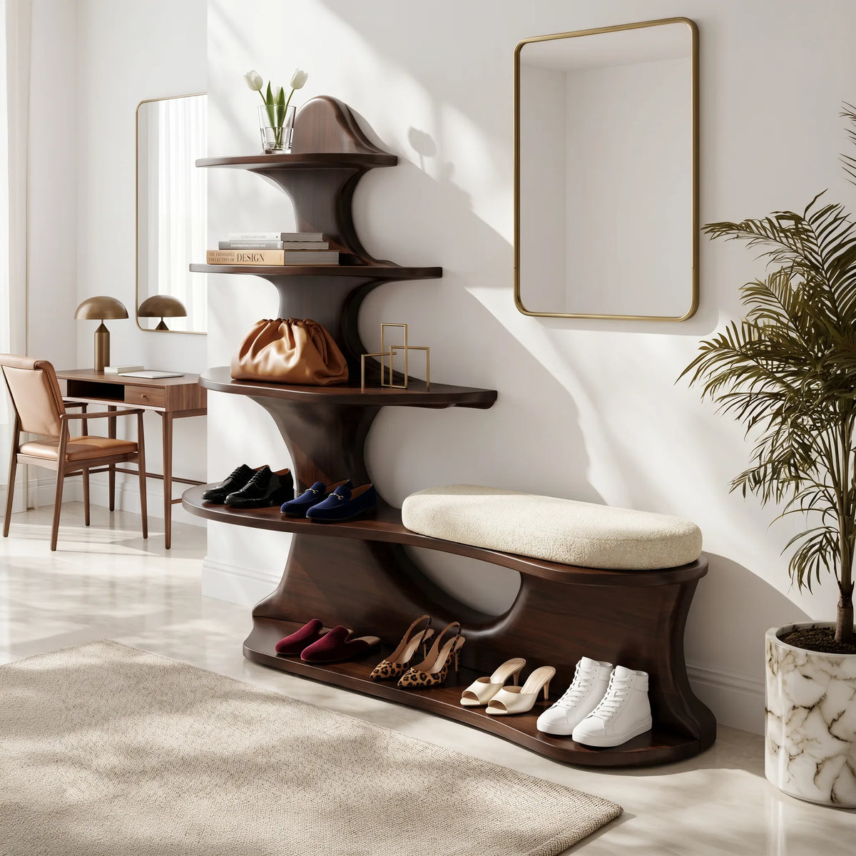 Industrial Shoe Organizer Rack For Urban Loft Entryway Corner