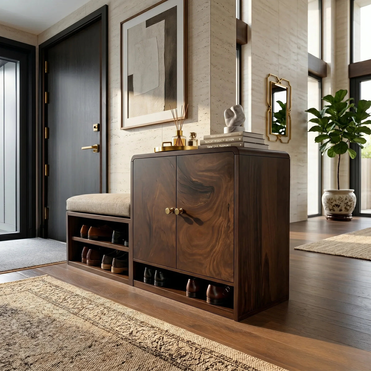 Industrial Vertical Shoe Rack For Foyer Hallway Storage Corner