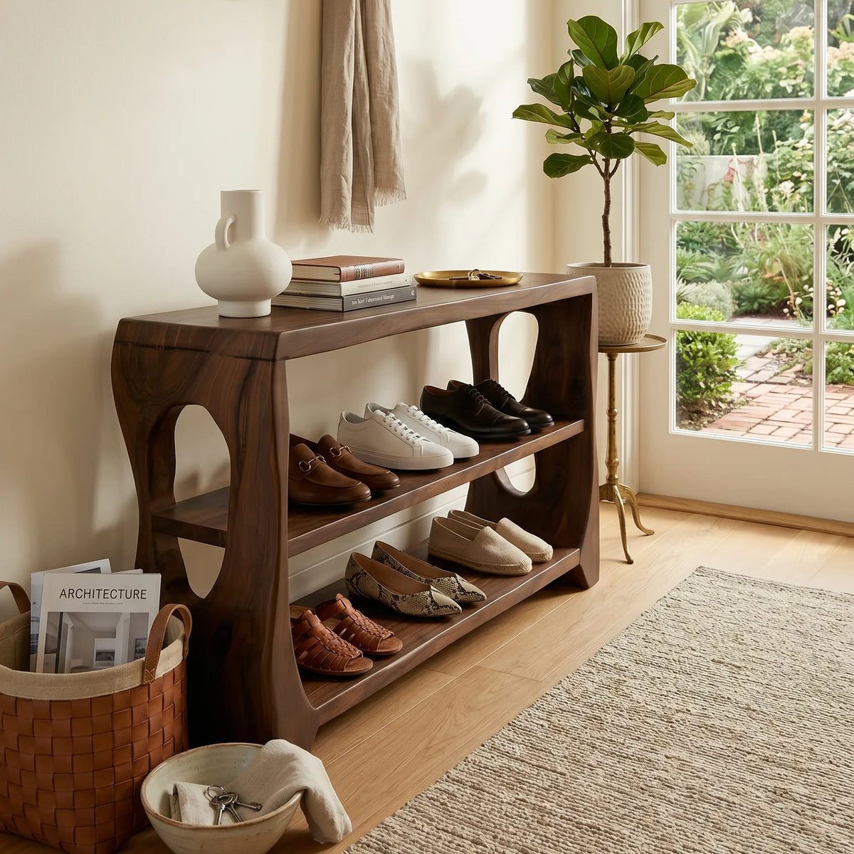 Modern Shoe Storage Rack For Apartment Entryway Hallway Corner