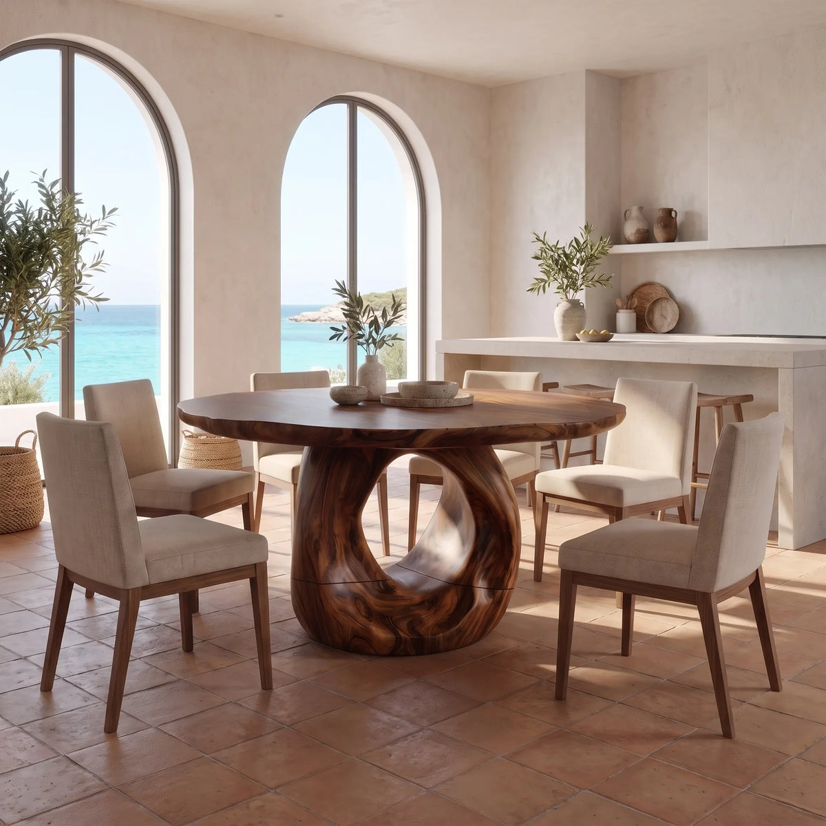 Warm Round Dining Table Modern Dining Room Table For Dining Room