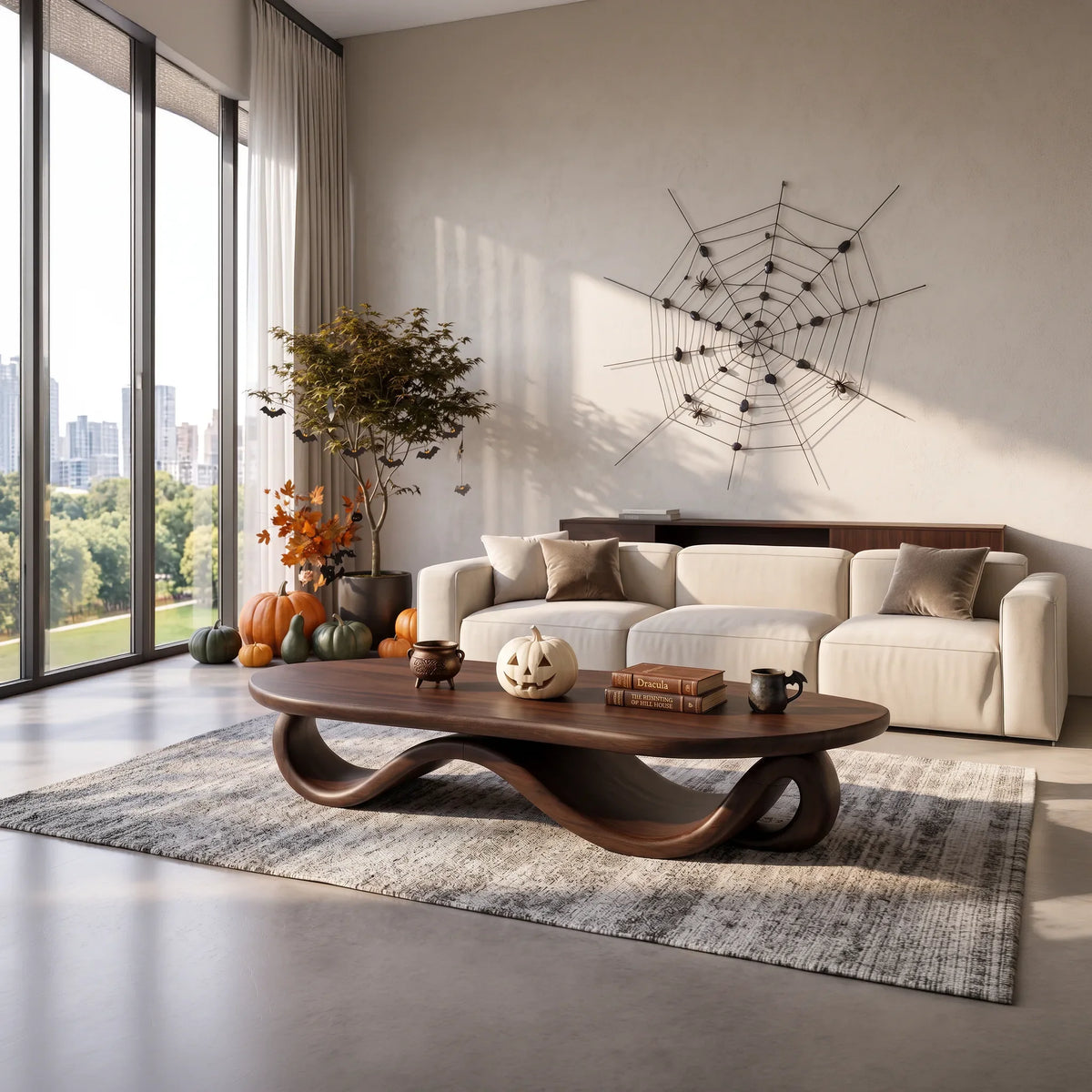 Organic Halloween Wave Base Table For Autumn Home