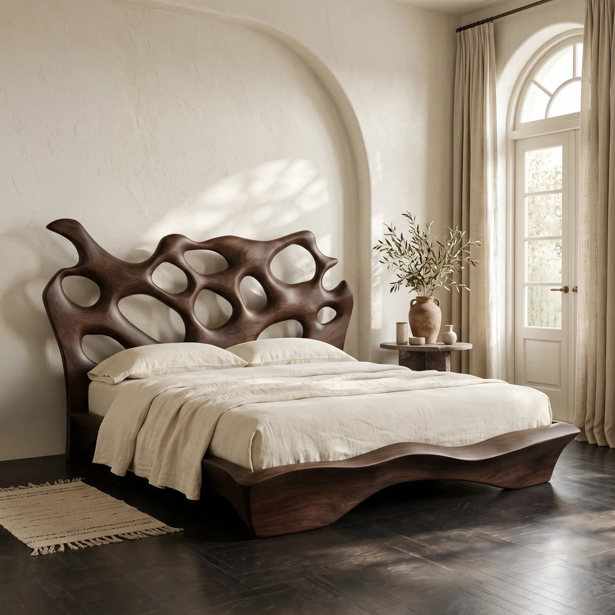Contemporary Bed Frame Statement Furniture For Luxury Bedroom
